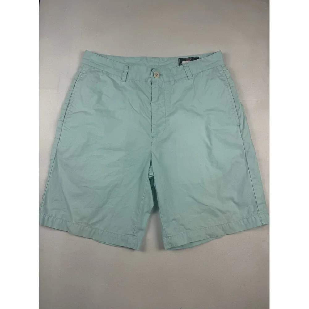 Vineyard Vines Shorts 33 Baby Blue Cotton Breaker Chino Preppy Summer Men